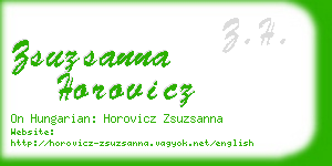 zsuzsanna horovicz business card